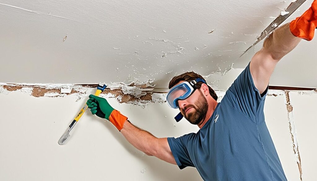 Removing damaged drywall