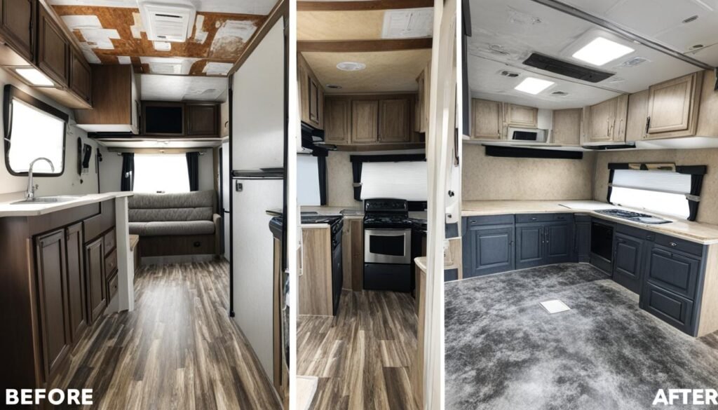 how to fix water damage in a camper