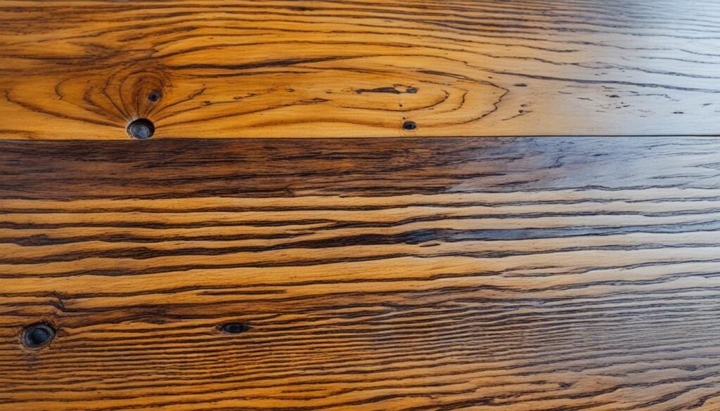 how to fix water damaged wood table top