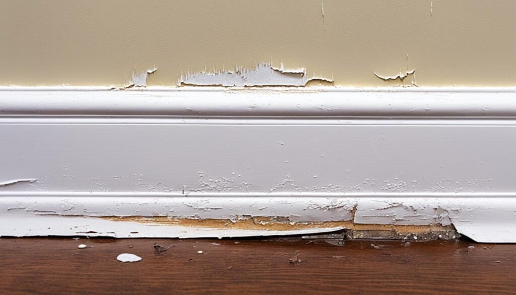 how to repair water damaged baseboards